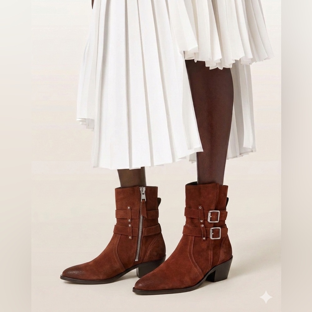 AllSaints Harriet Suede Ankle Boots US 6